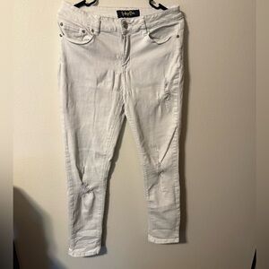 Indigo Rein White Skinny Distressed Jeans